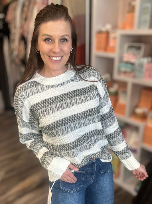 Olive and Ivory Sweatshirt