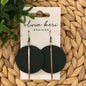 Round Earring with Gold Accent Bar