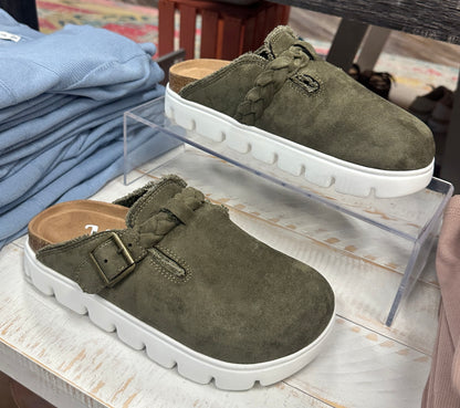 Olive Braided Slip On