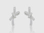 Rhinestone Bow Stud Earrings