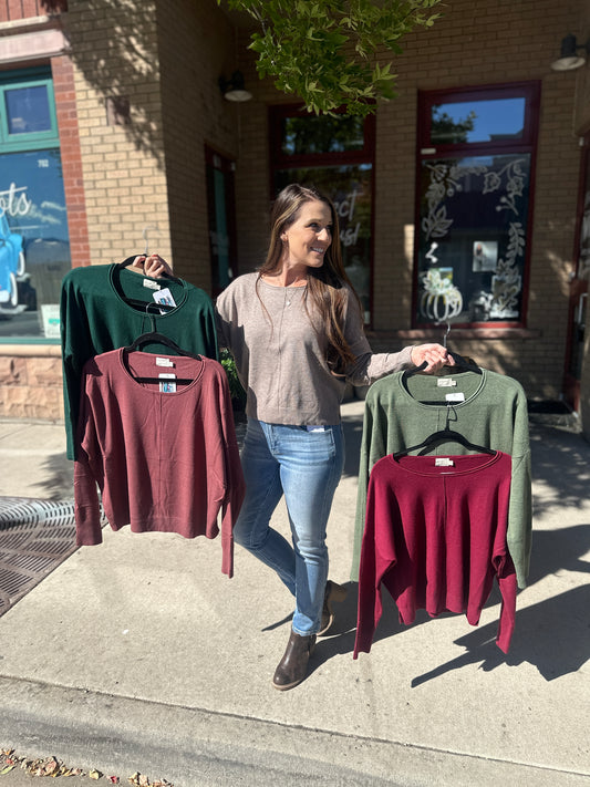 Solid Long Sleeve with Front Seam