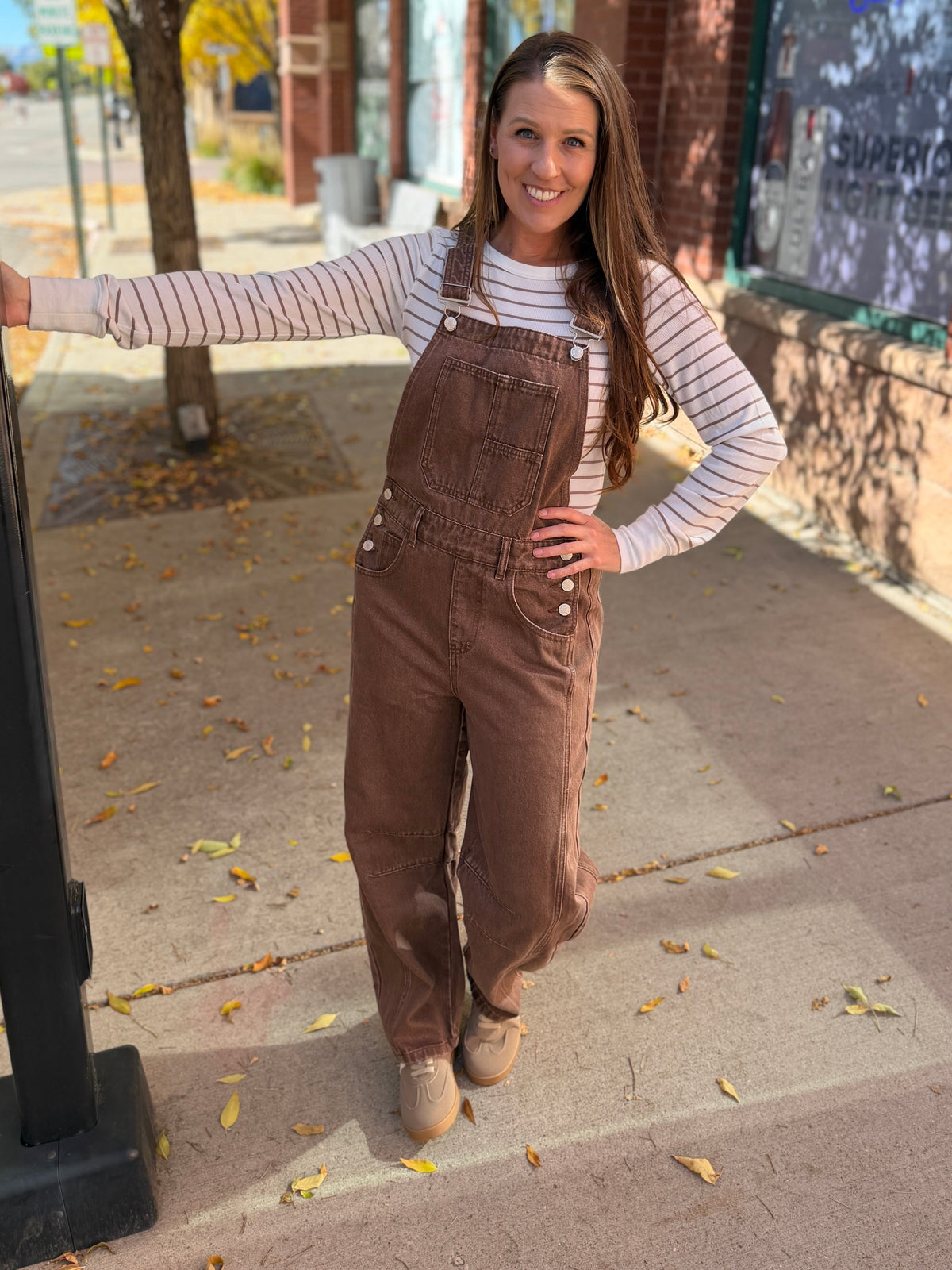 Slouchy Denim Overalls