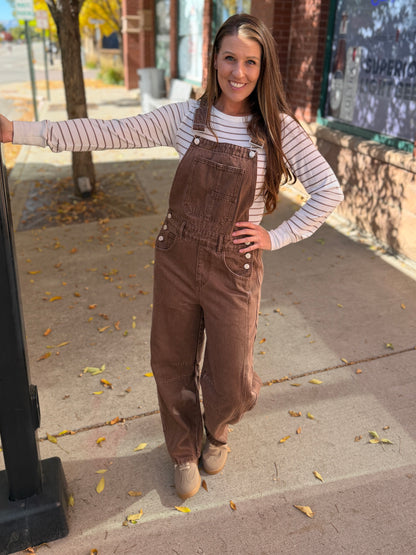 Slouchy Denim Overalls
