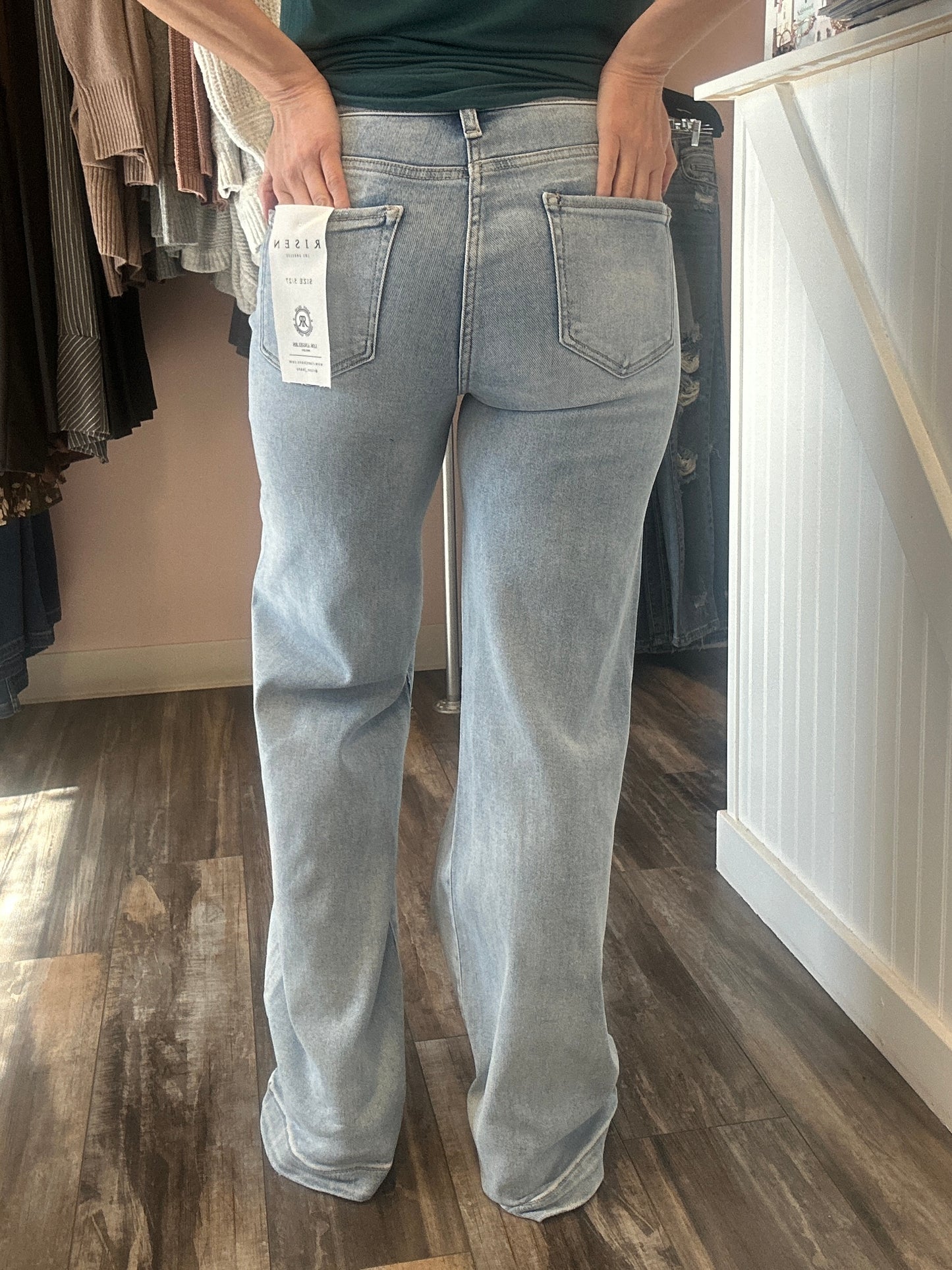 August Light Wash Adjustable Jeans