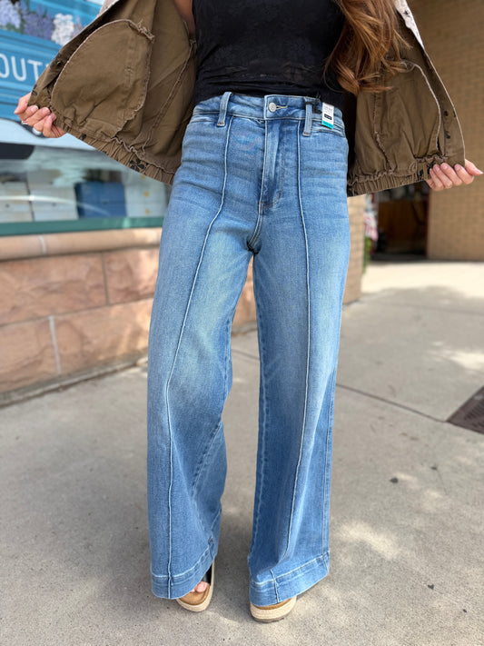 31" Liza Palazzo Shield Pocket Jeans