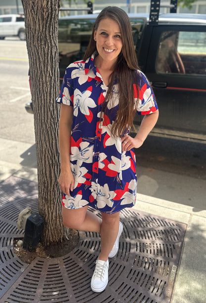 Floral Button Up Dress