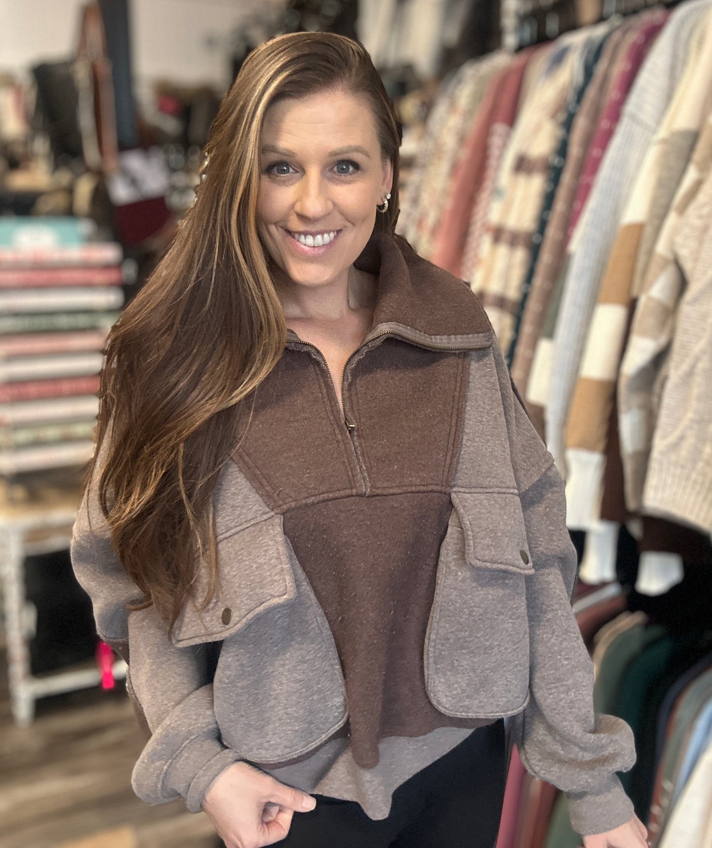 Mocha Oversized Pullover Sweater