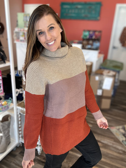 Colorblock Knit Sweater
