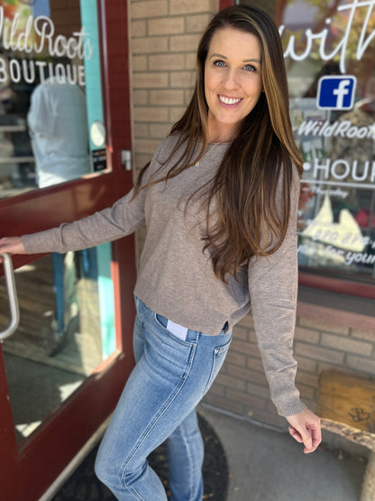 Solid Long Sleeve with Front Seam