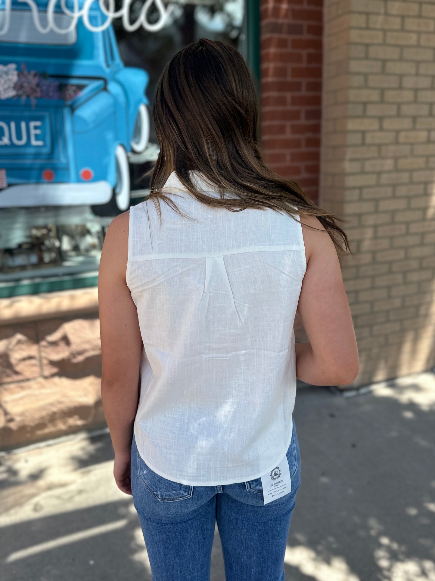 Collared Button Down Tank
