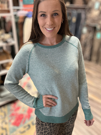 Lt Jade Raglan Sweater
