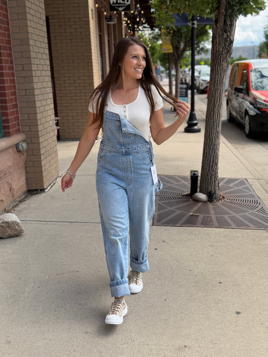 Lt Blue Denim Overalls