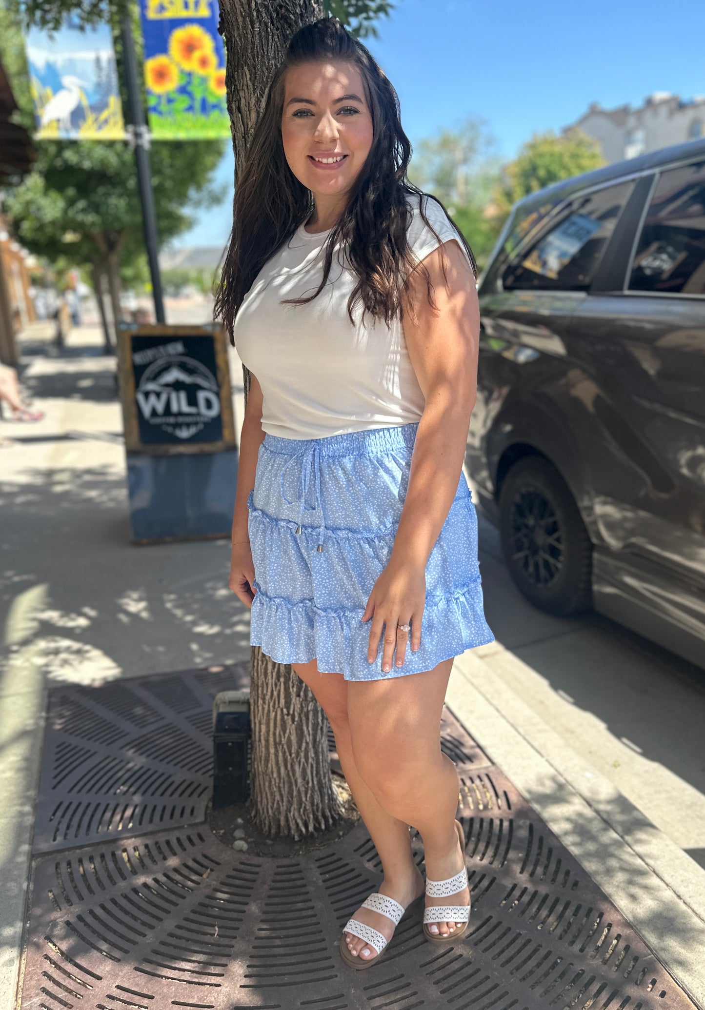 Baby Blue Ruffle Skirt