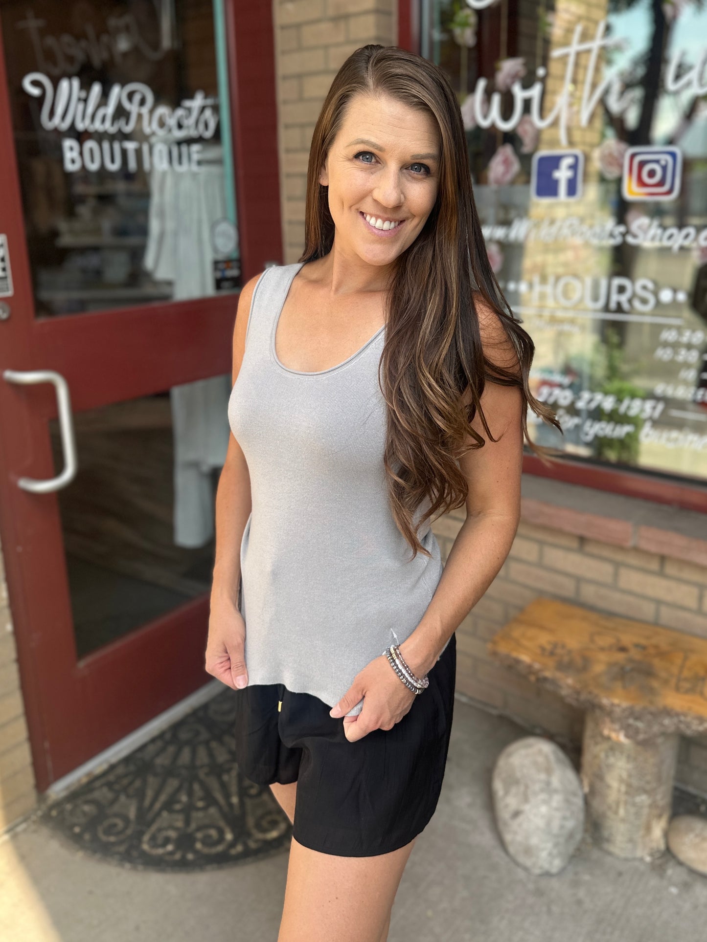Raw Edge Sweater Tank