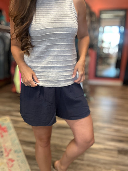 Ruffle Linen Shorts