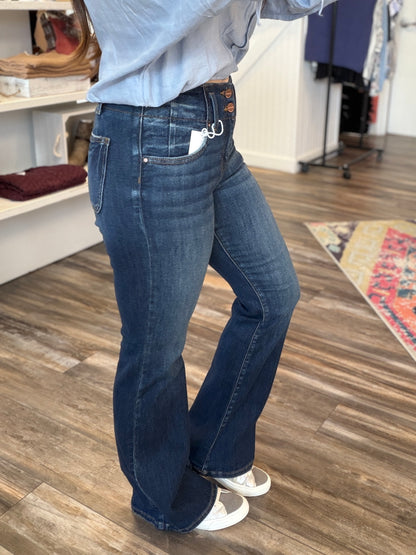Brenda High Rise Flare with Seam Detail