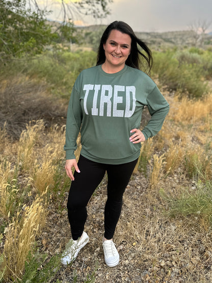 Embroidered Ribbed Tired Pullover