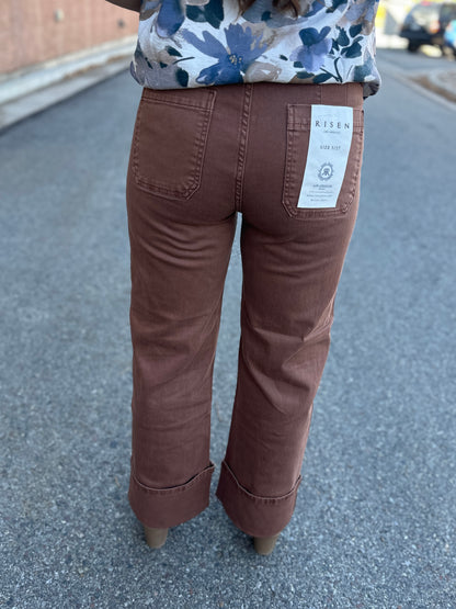 Espresso Patch Pocket Jeans