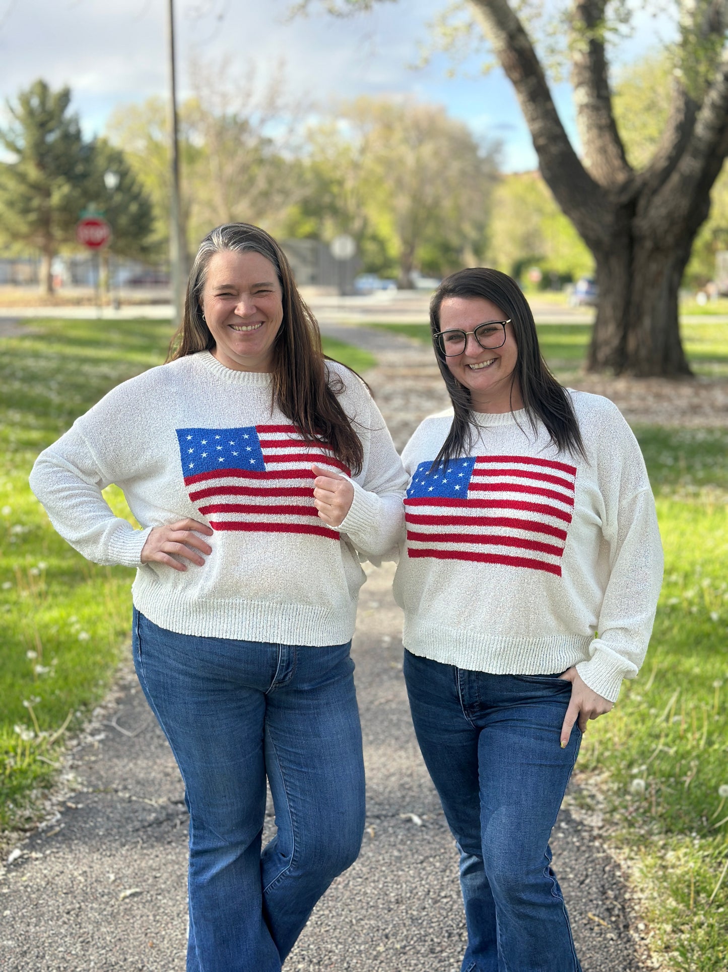 American Flag Knit Sweater