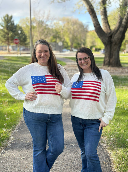 American Flag Knit Sweater