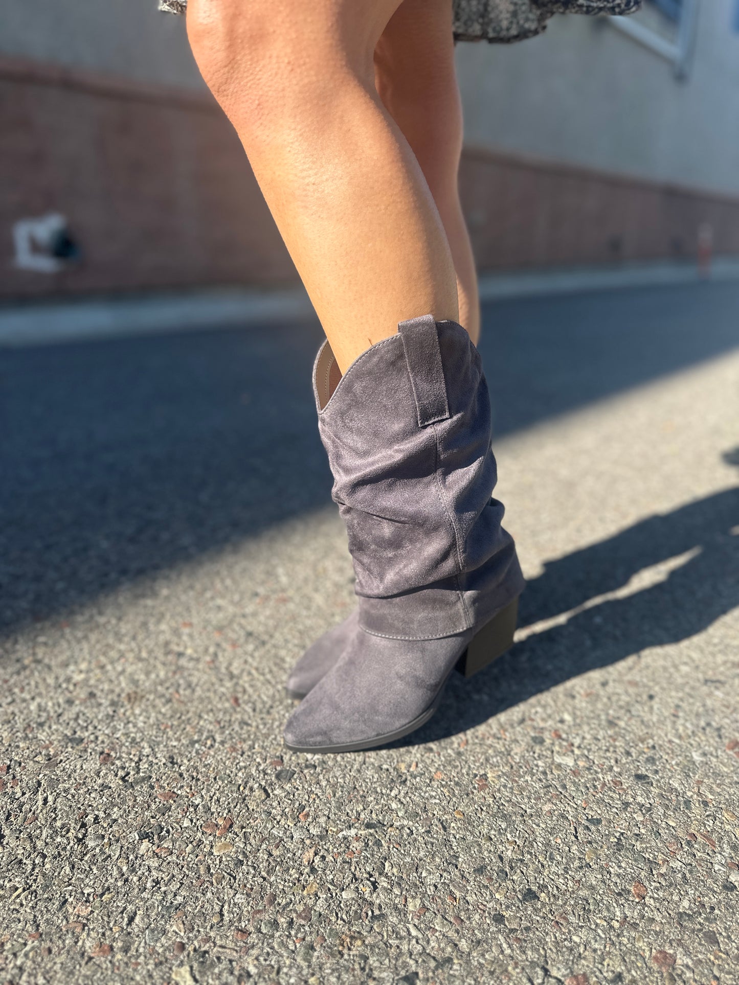 Grey Suede Boot