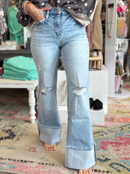 Sandy High Rise Stretch Flare Jeans