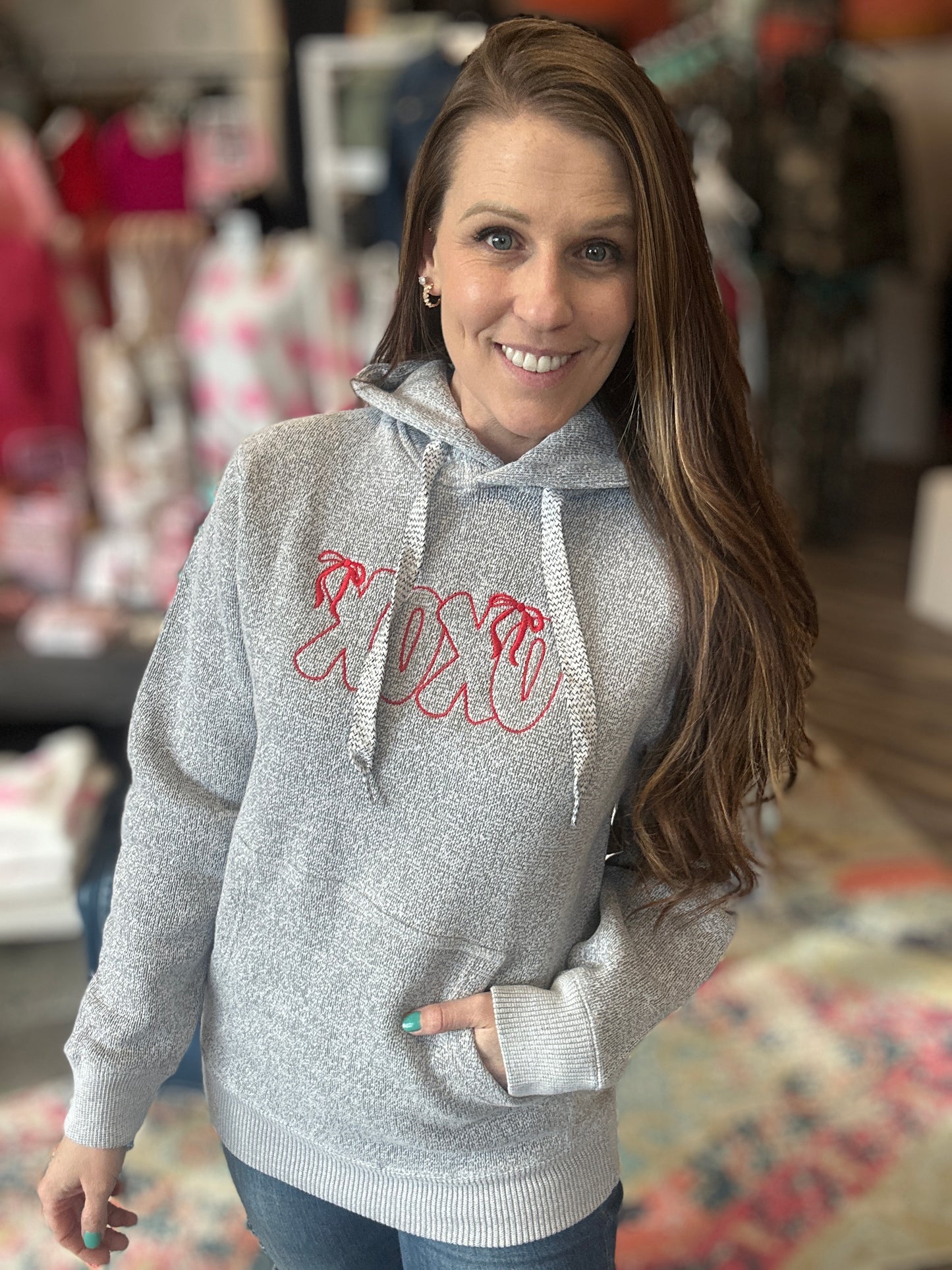 XOXO Embroidered Hoodie