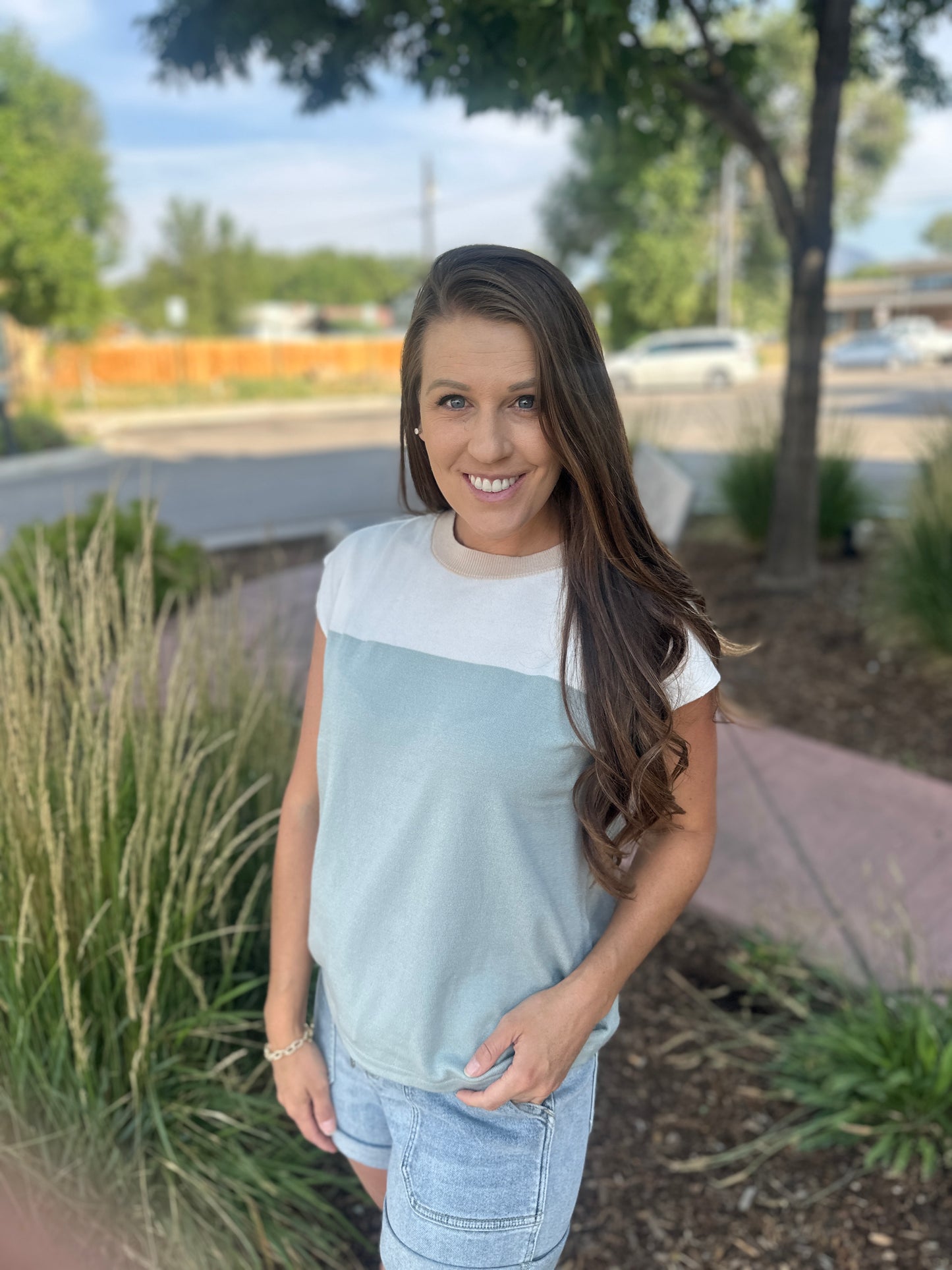 Colorblock Crewneck Short Sleeve