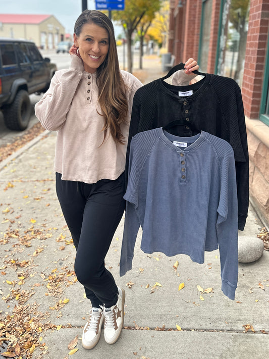 Waffle Knit Long Sleeve