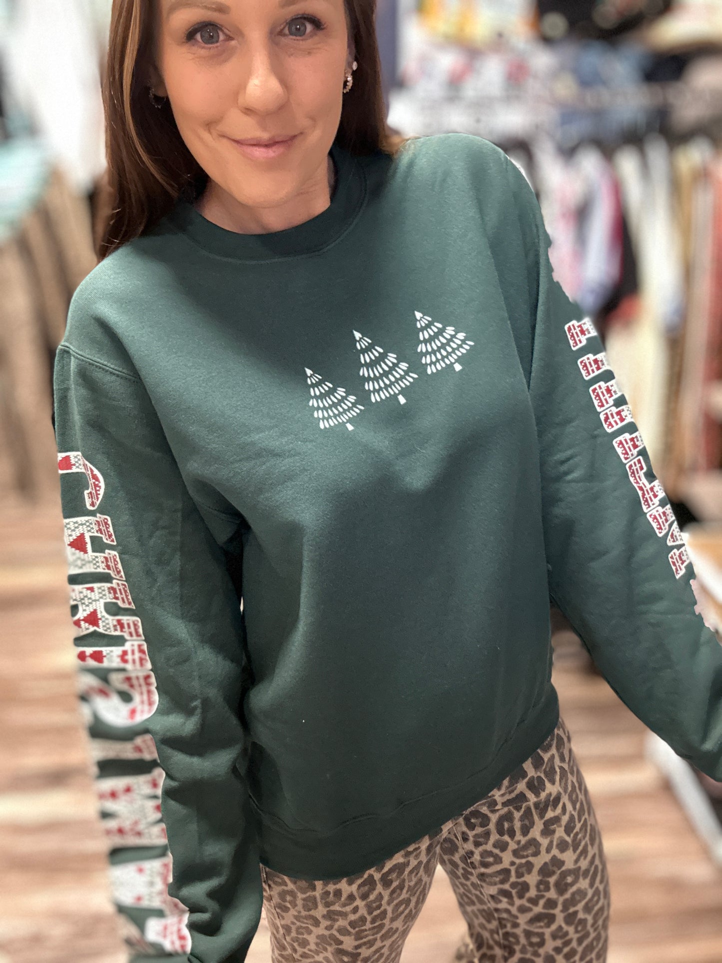 Merry Christmas Plaid Sweatshirt