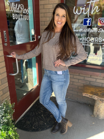 Solid Long Sleeve with Front Seam