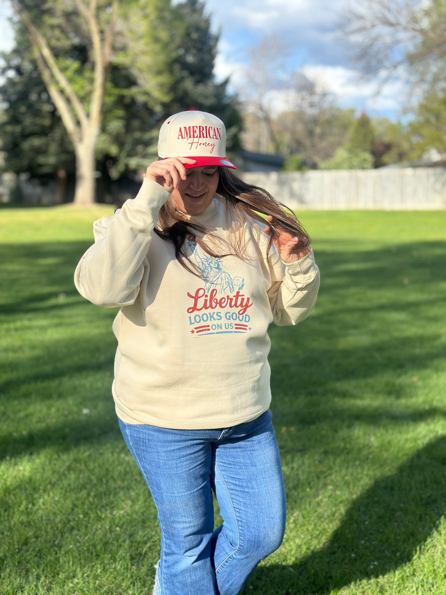 Liberty Looks Good on Us Sweatshirt