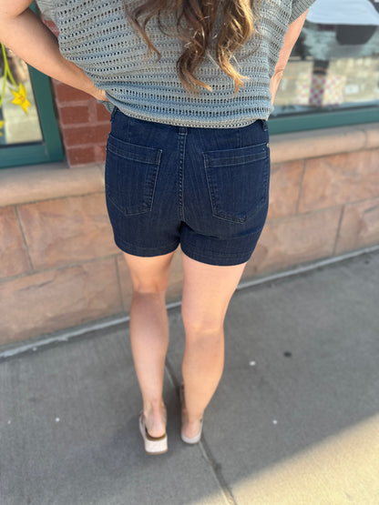 Denim Trouser Shorts