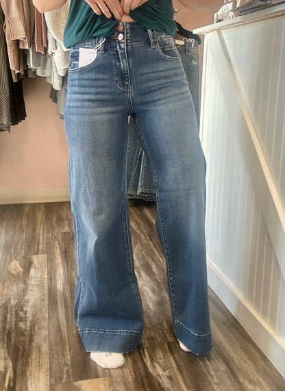 June Wide Leg Seam Detail Jeans