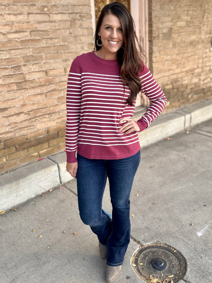 Striped Color Block Pullover