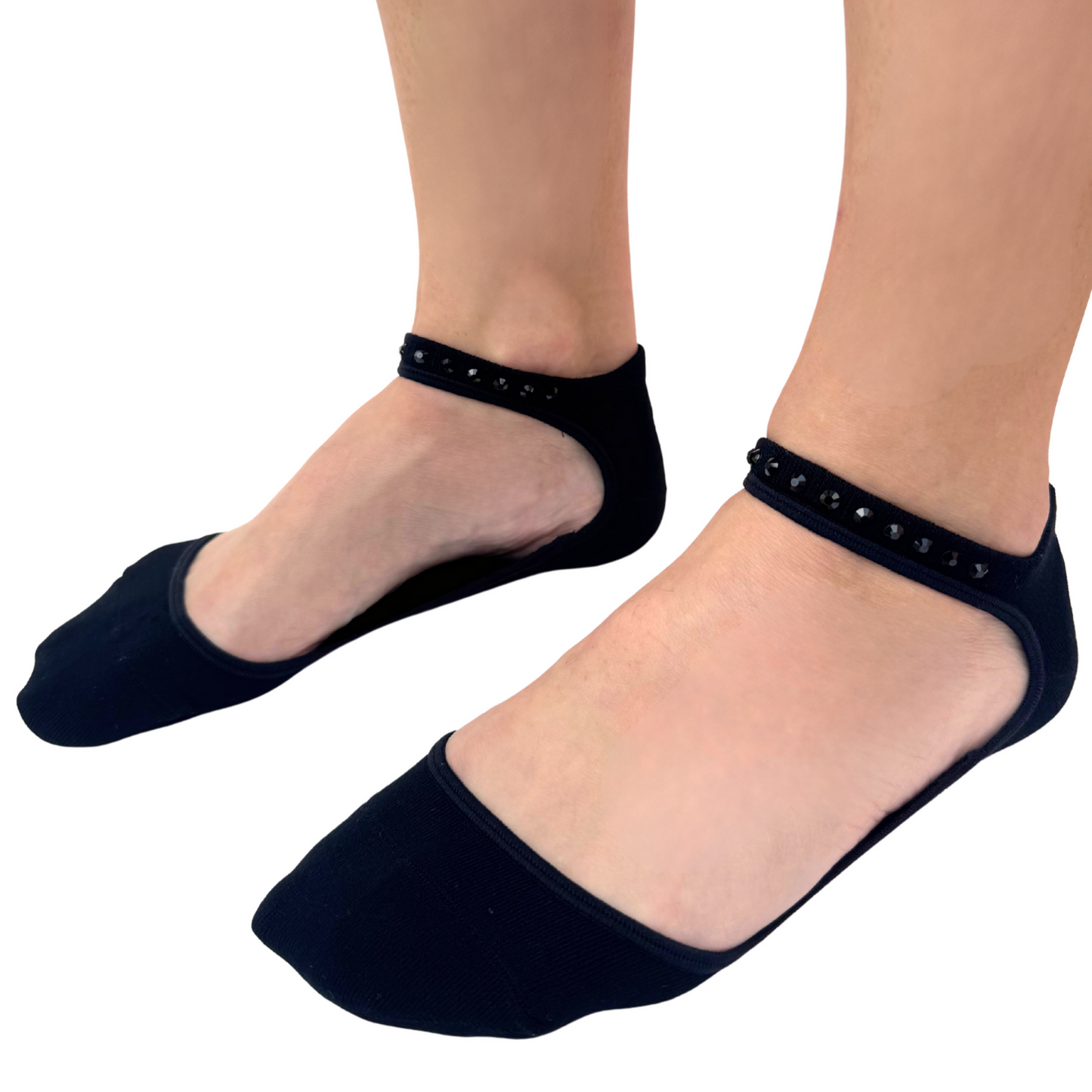 Black Hidey Socks with Black Crystals