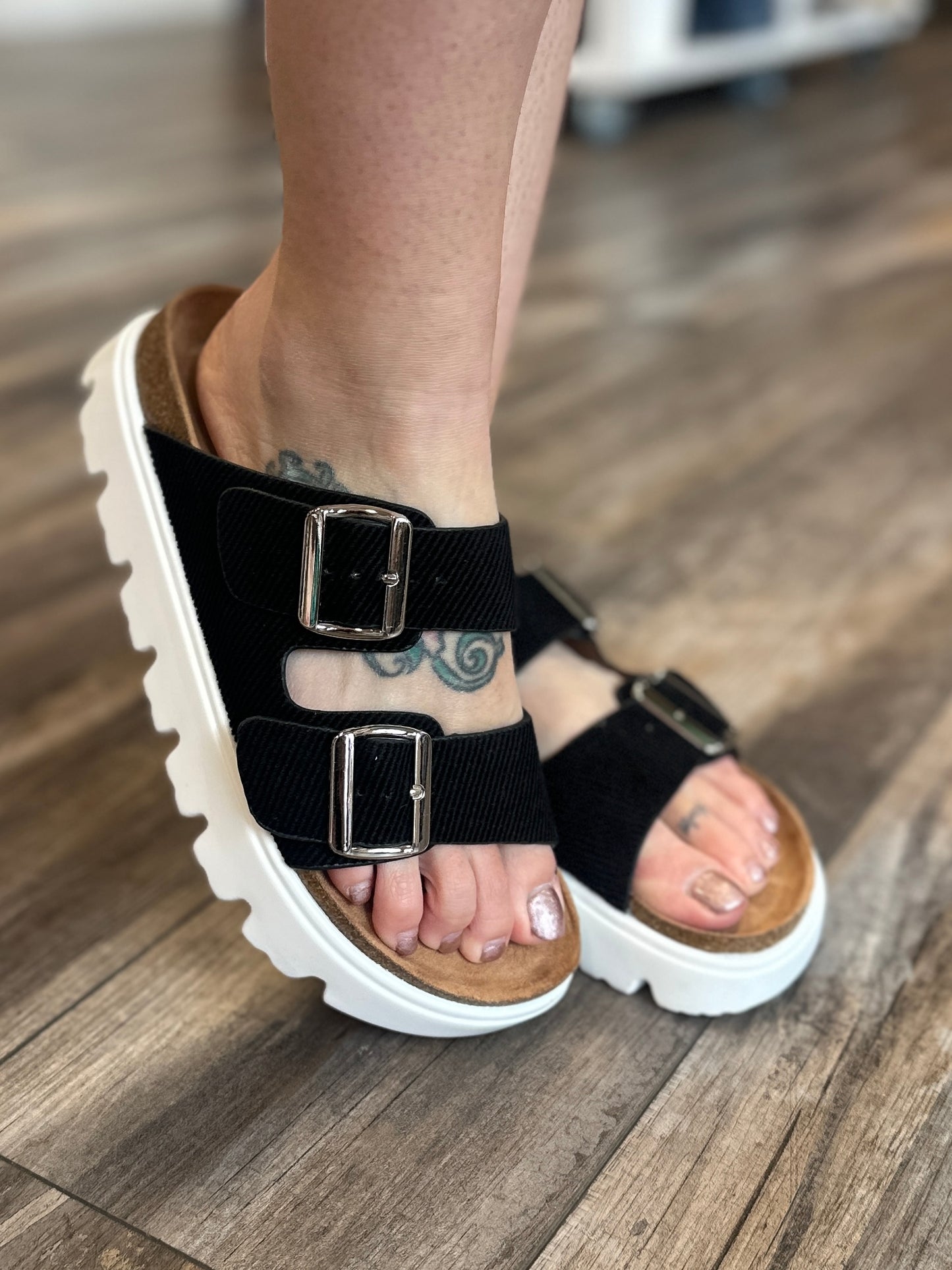 Jazmine Black Platform Sandal