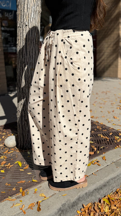 Polka Dot Pleated Pants