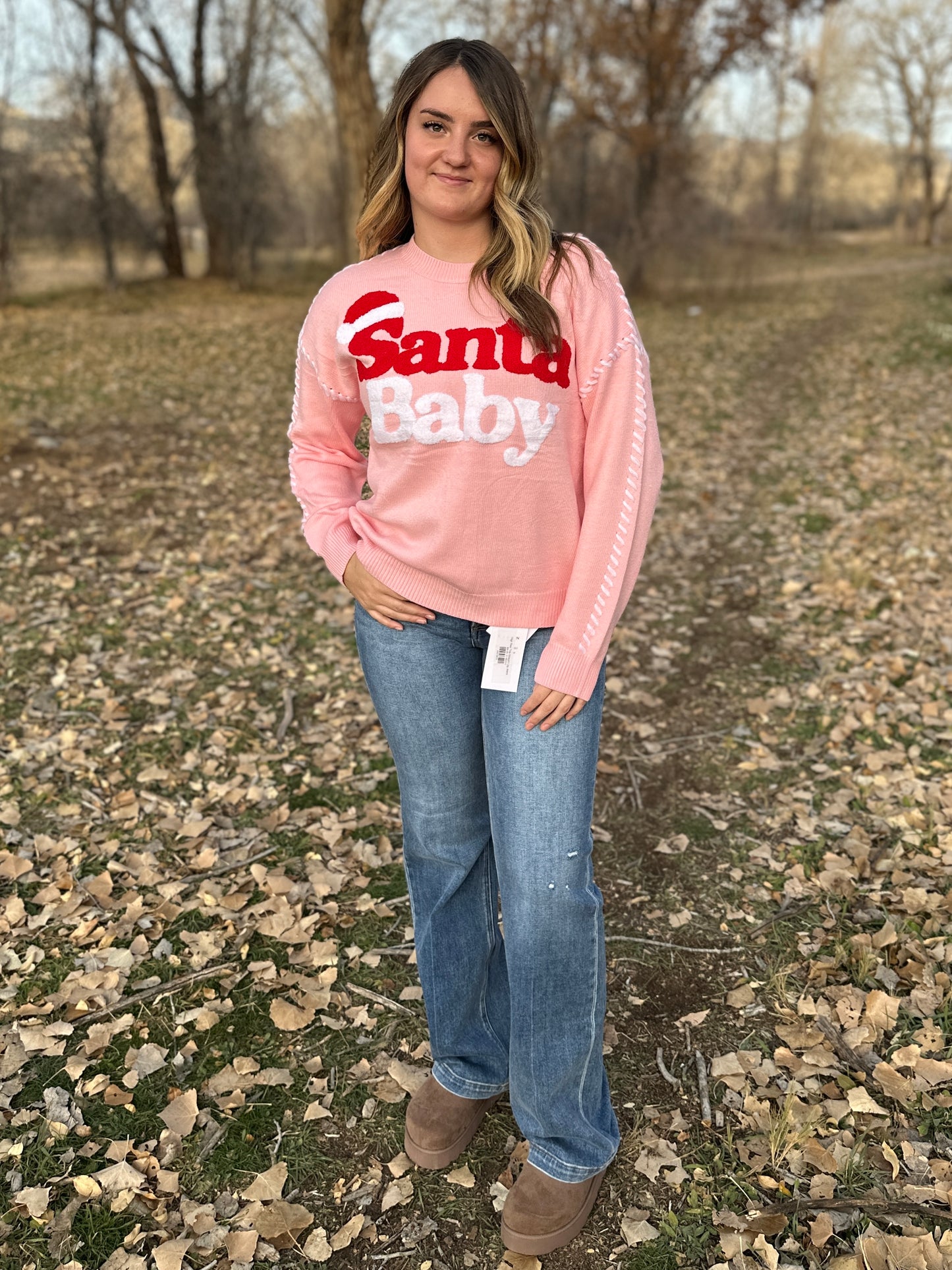 Light Pink Santa Baby Sweater