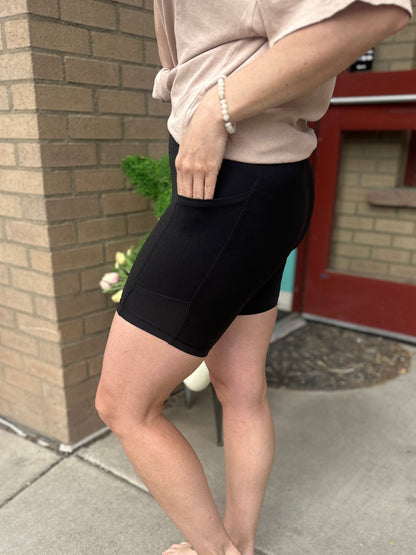 6" Biker Shorts with Side Pockets