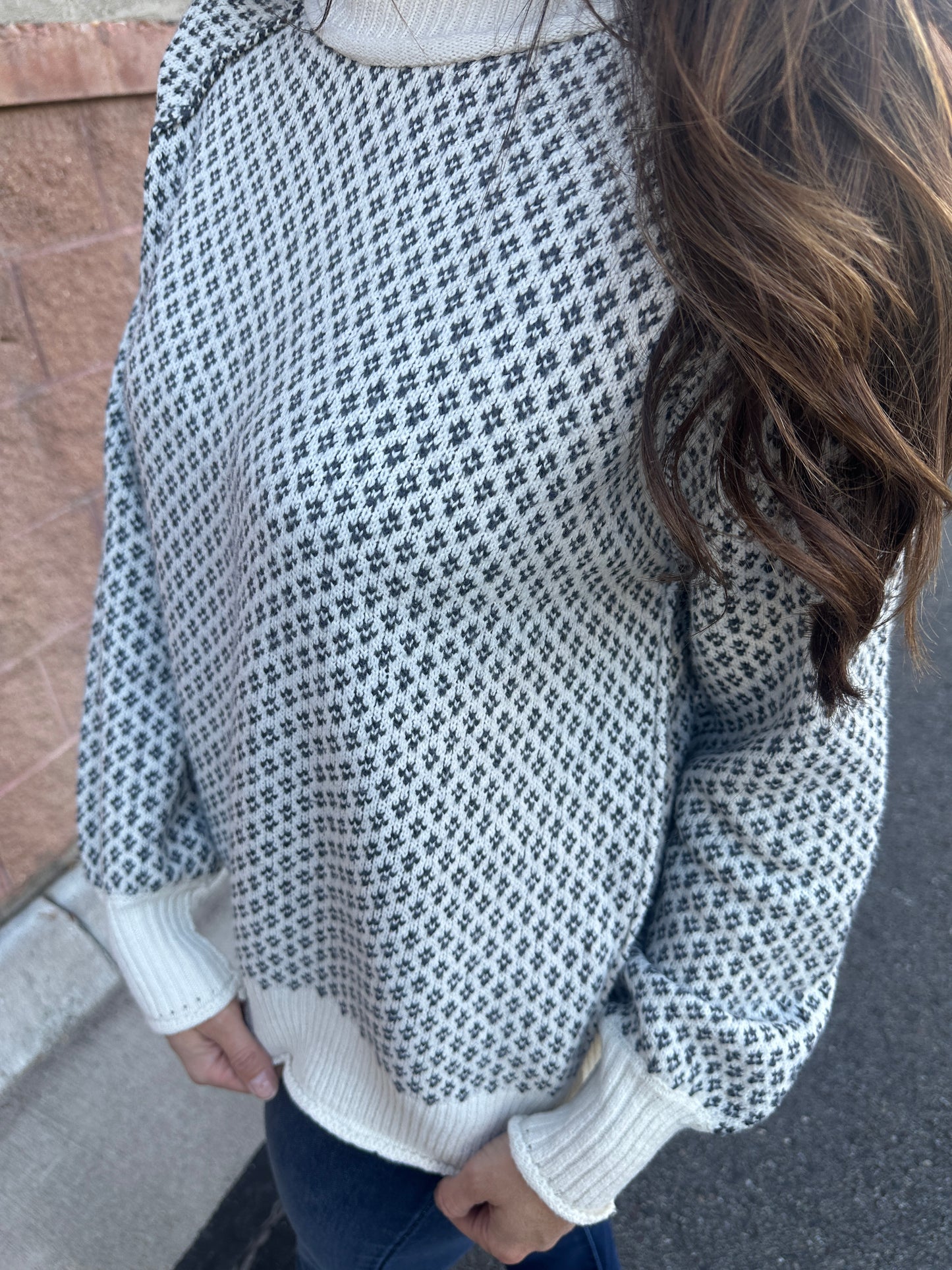 Textured Reverse Stitch Sweater