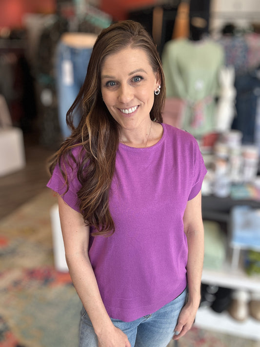 Orchid Crew Neck Short Sleeve