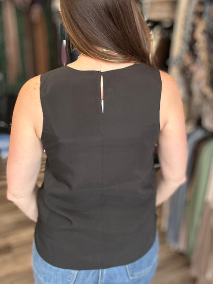 Black Woven Tank