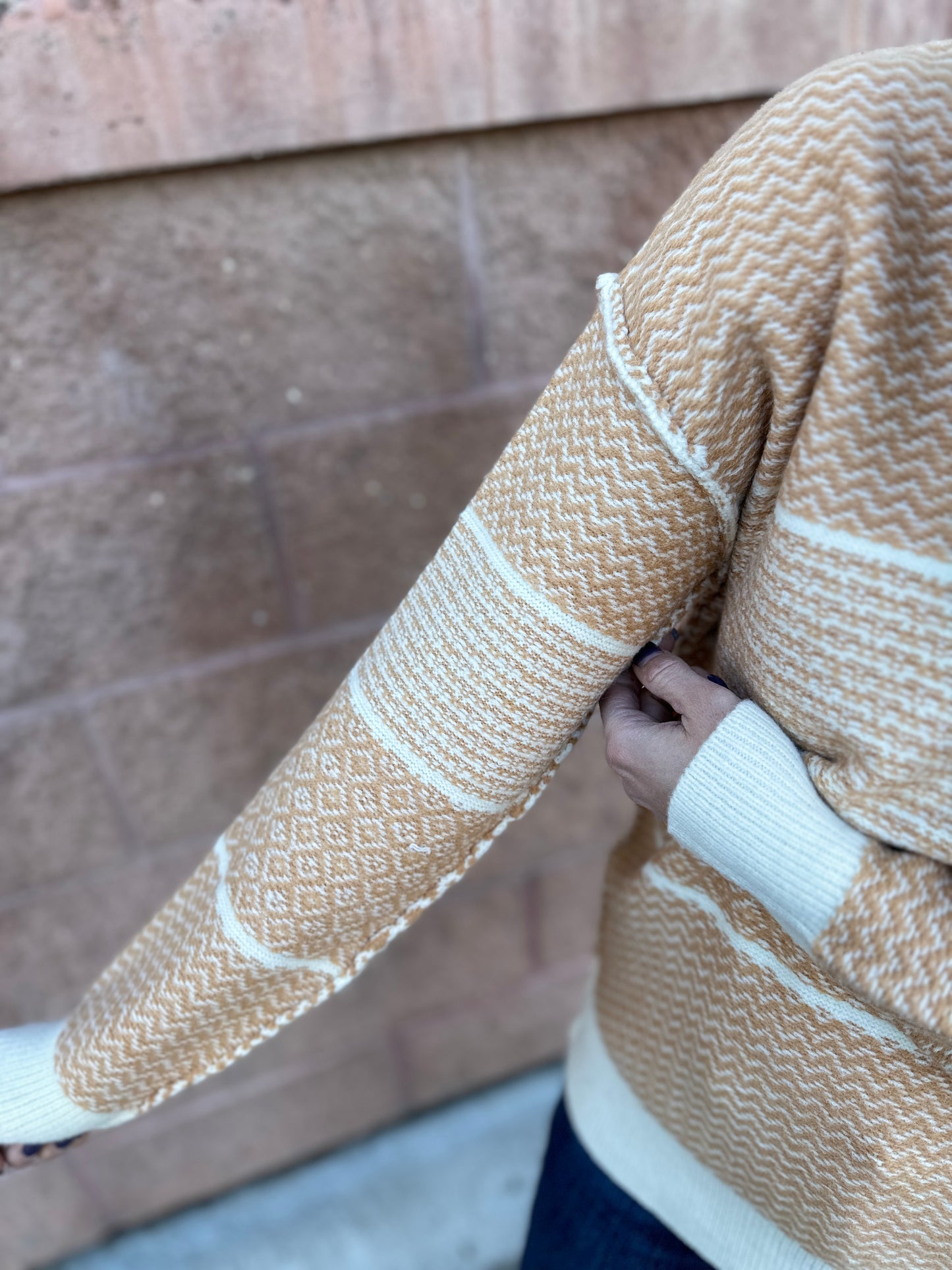 Multi Knit Pattern Sweater
