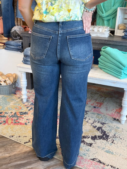 LUX Retro Wide Jeans w/ Front Tab