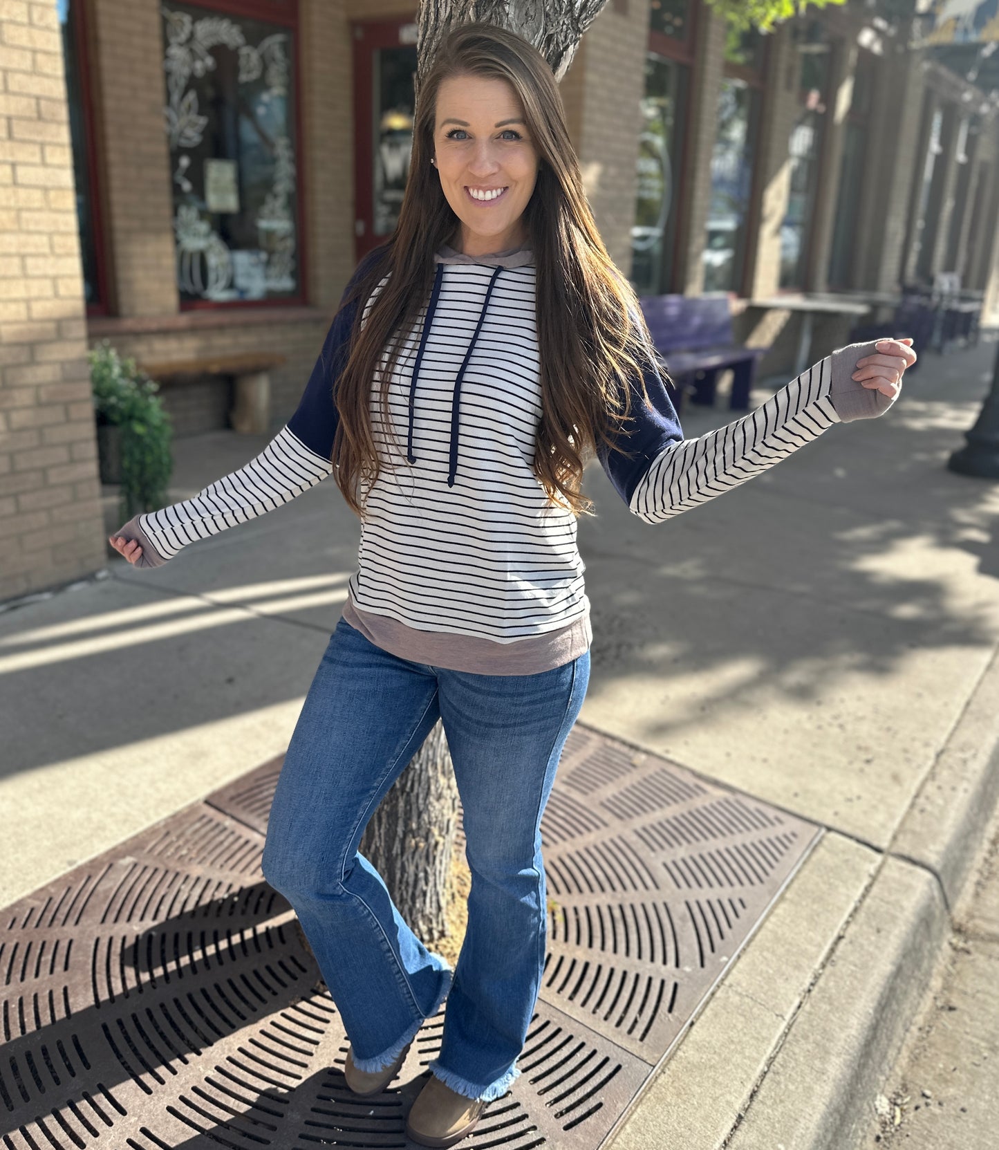 Colorblock Striped Long Sleeve