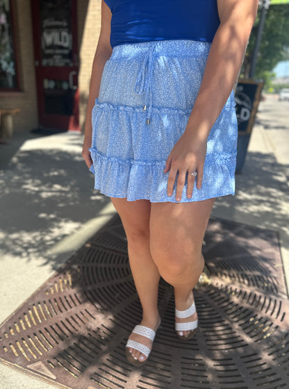 Baby Blue Ruffle Skirt