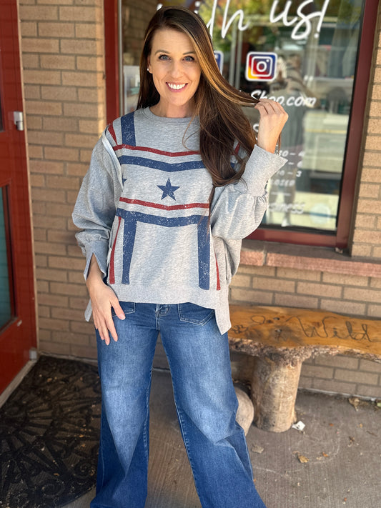 USA Star Graphic Sweatshirt