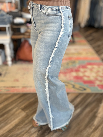 Retro Raw Twisted Out Seam Jean