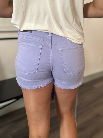 Lavender Denim Shorts